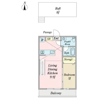 カスティーロ高幡不動【2階】の間取り