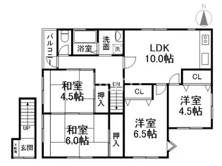 京都府宇治市莵道東隼上り【一戸建】の間取り