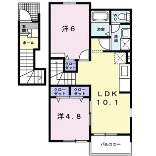 サンパティークII【2階】の間取り