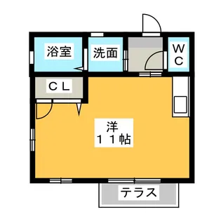 ディアスいなんば【1階】の間取り