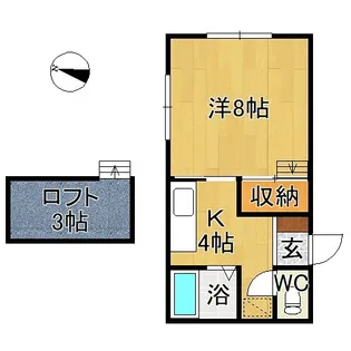 メゾンフォレー城東【1階】の間取り