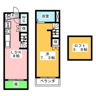 岐阜県岐阜市城東通5【一戸建】の間取り