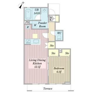 1LDKの間取り画像