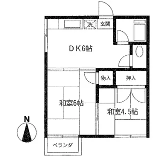 三和荘【2階】の間取り