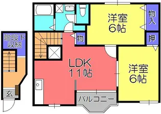 プレクール【2階】の間取り