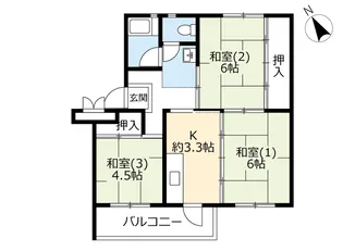 UR狭山台【5階】の間取り