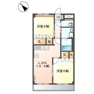 コーポ花の樹【1階】の間取り