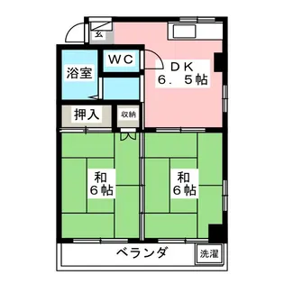 磯貝コーポ【2階】の間取り
