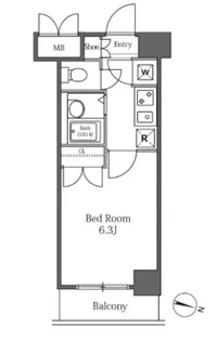 LASANTE広尾 ラサンテ広尾【6階】の間取り