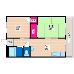 コーポ中島【5階】の間取り