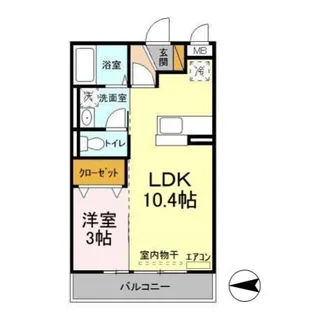 茨城県つくば市稲荷前【アパート】の間取り