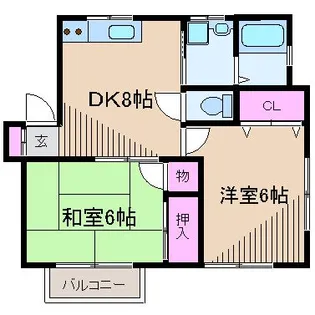 神奈川県川崎市中原区苅宿【アパート】の間取り