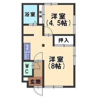 リバーサイド和【1階】の間取り