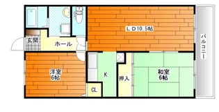 ウィングヒルズ羽曳野【2階】の間取り