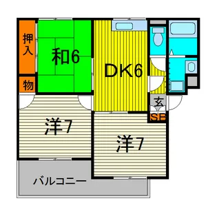 ジュネス戸田【1階】の間取り