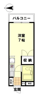 1Rの間取り画像