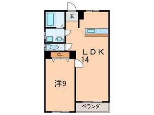 岩園グランドハイツ【4階】の間取り