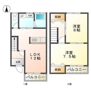 三重県津市河芸町東千里【一戸建】の間取り
