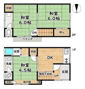 兵庫県尼崎市長洲東通2【一戸建】の間取り