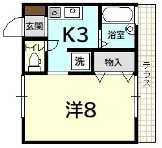 メゾン道方【1階】の間取り