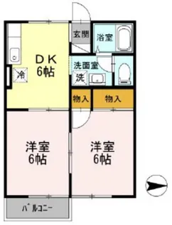 プレジール学南 A棟【2階】の間取り