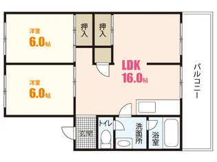 カルチェ川内【2階】の間取り