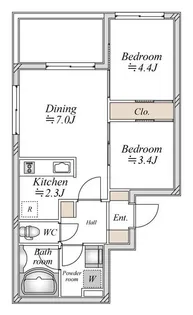 東京都杉並区堀ノ内2【マンション】の間取り