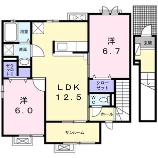 茨城県土浦市乙戸【アパート】の間取り