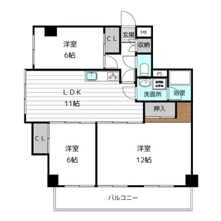 千成ソミュール日比野【6階】の間取り