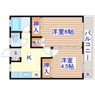 第五松コーポ【2階】の間取り
