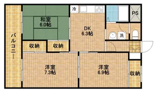 エステートピア久末3【2階】の間取り