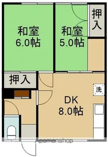 白馬荘(ハクバソウ)【2階】の間取り