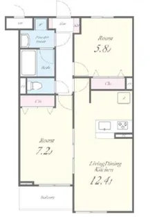 東京都府中市西府町1【アパート】の間取り
