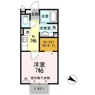 東京都東村山市萩山町4【アパート】の間取り