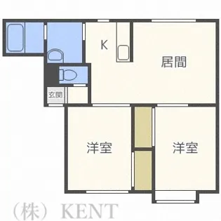 カーサノルテ西野【2階】の間取り