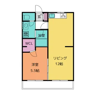 ロジュマン名瀬【1階】の間取り