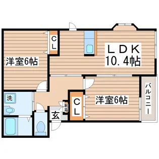 ロングライフコートC【1階】の間取り