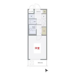 ジュエル雪谷大塚【4階】の間取り