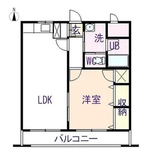 ピースタウン・ラ・グランコート【1階】の間取り