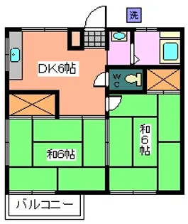 安藤ハイツ【2階】の間取り