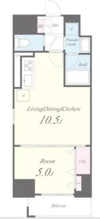 1DKの間取り画像