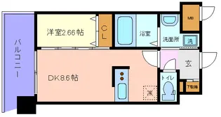 アルティザ仙台花京院【6階】の間取り