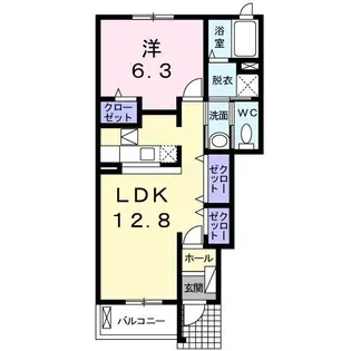 カーサ・中野 B棟【1階】の間取り