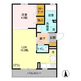 ロータス宇都宮【1階】の間取り