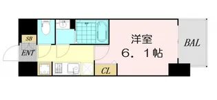 プレサンス天神橋筋六丁目ヴォワール【9階】の間取り