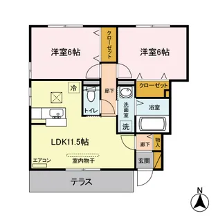 エーデルワイス A【1階】の間取り