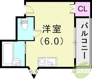 篠原シャレー【2階】の間取り
