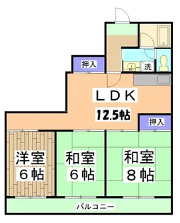 ルネ・ニッセイコーポラス【2階】の間取り