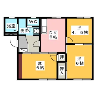ラズベリーハウス F棟【1階】の間取り