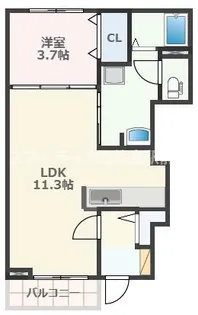 熊本県熊本市南区平田2【アパート】の間取り